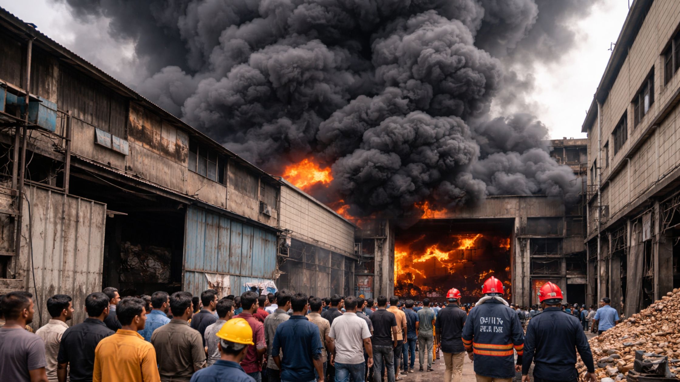 Massive-Fire-at-Factory-in-Narela-Industrial-Area-Delhi