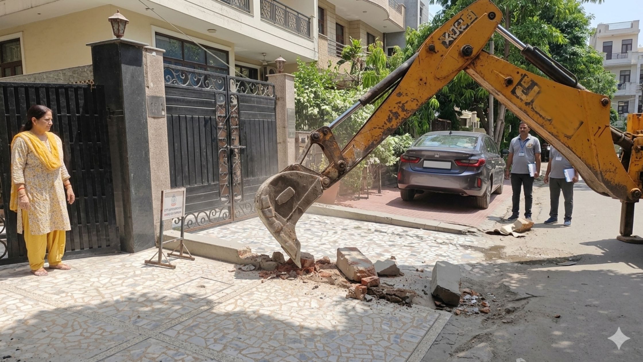 You are currently viewing हाई कोर्ट के S+4 आदेशों का असर: फरीदाबाद में अवैध निर्माण पर बुलडोज़र, Eros Garden और Charmwood Village में बड़ी कार्रवाई