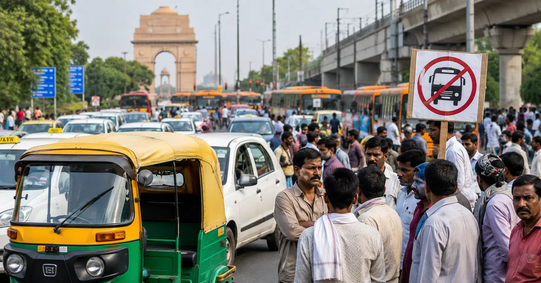 दिल्ली ऑटो टैक्सी हड़ताल